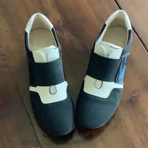 Passione di Gina multi leather slip on wedge sneaker